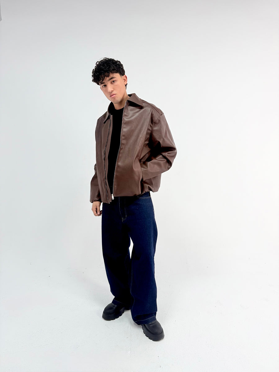 Brown Leather Jacket – Harbaa