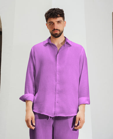 Yalın linen Sets – purple