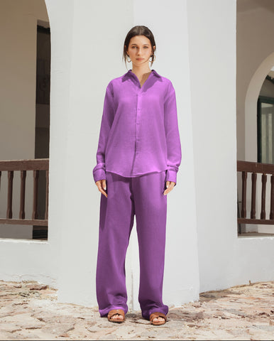 Yalın linen Sets – purple