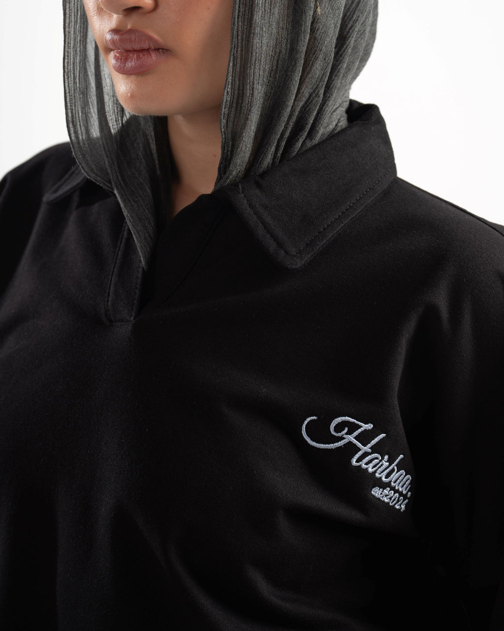 Light Weight Polo Long Sleeve - Black