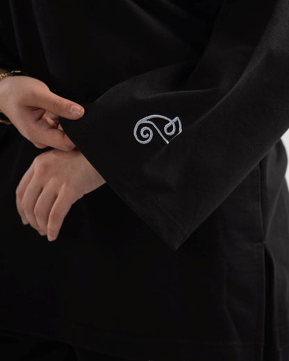 Light Weight Polo Long Sleeve - Black