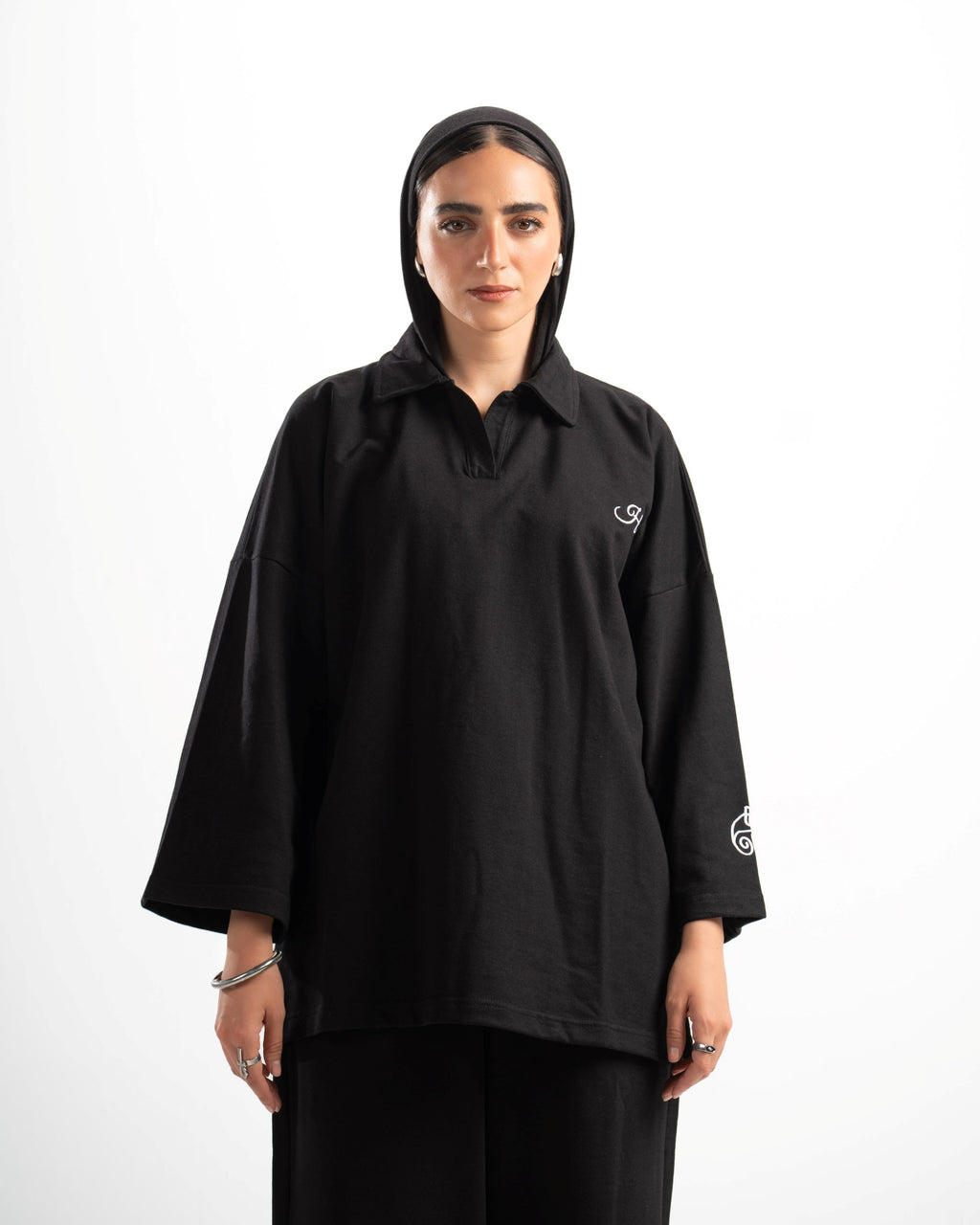 Light Weight Polo Long Sleeve - Black