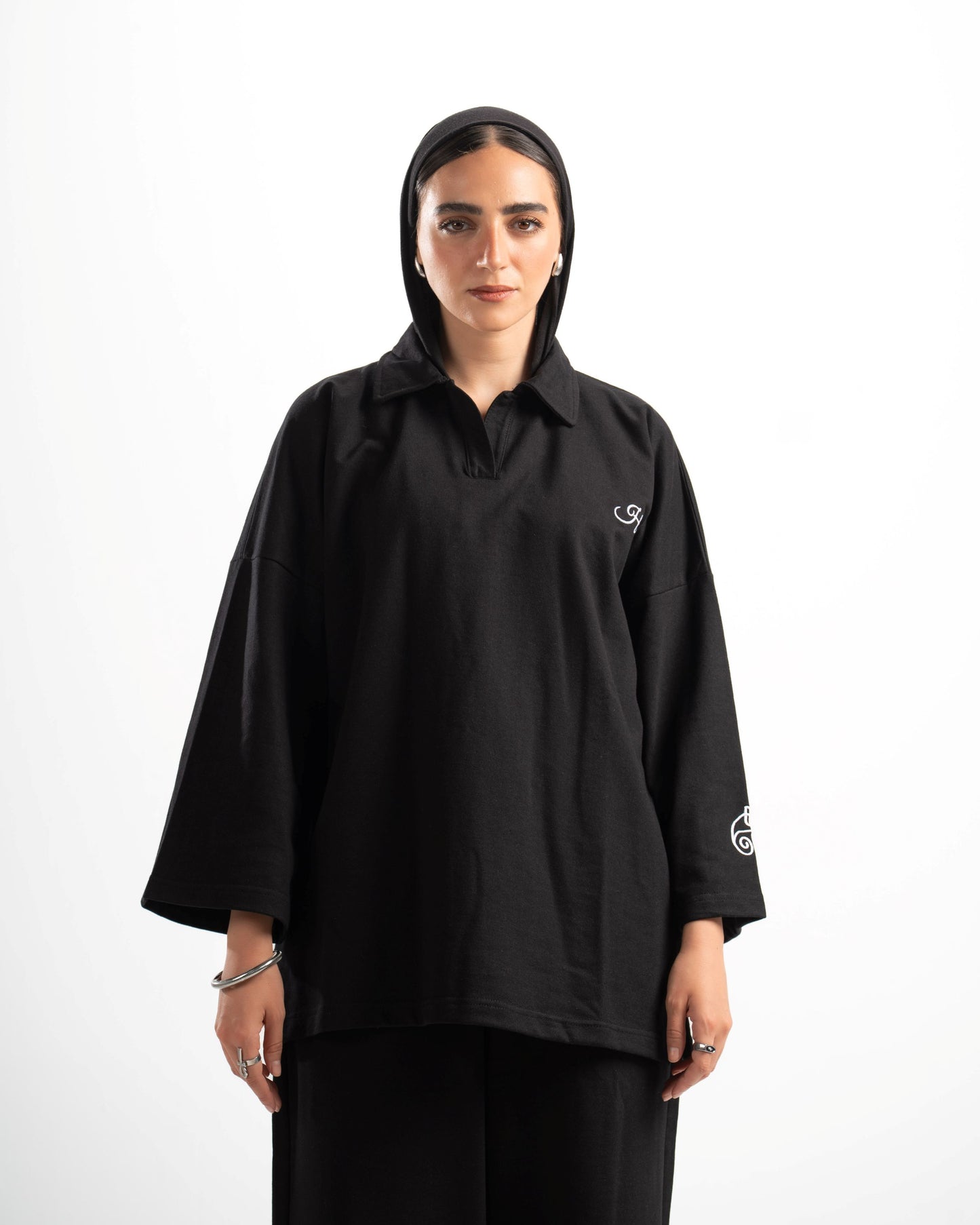Light Weight Polo Long Sleeve - Black
