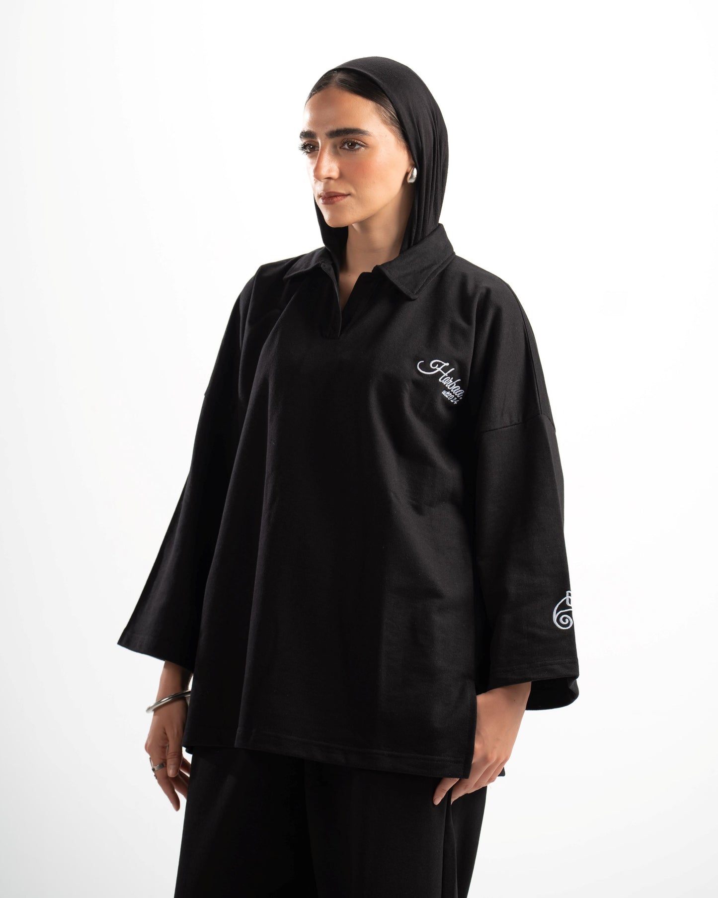 Light Weight Polo Long Sleeve - Black