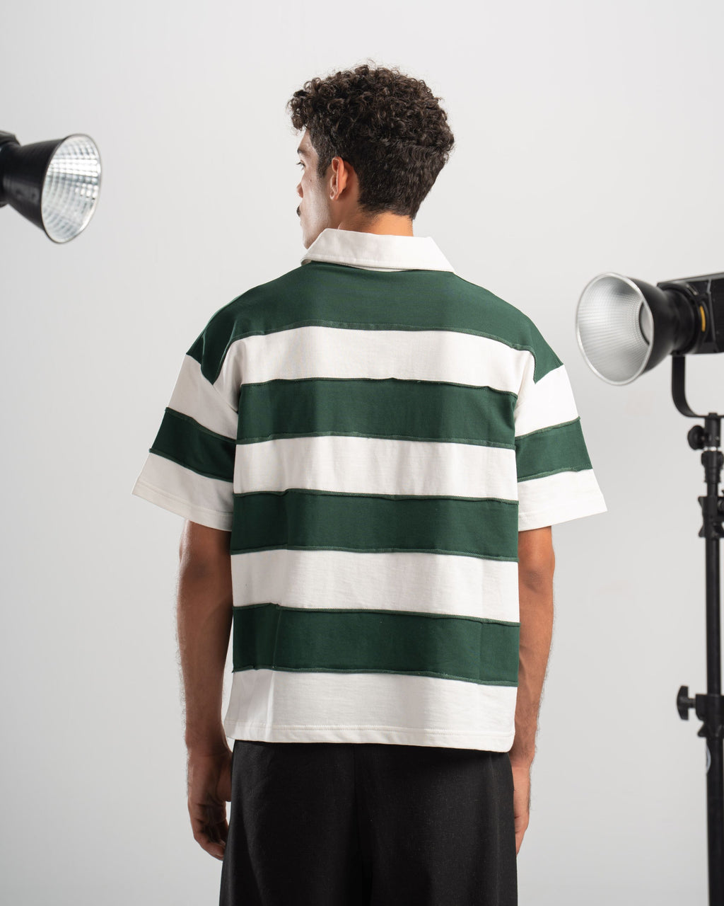 Striped Polo - Green