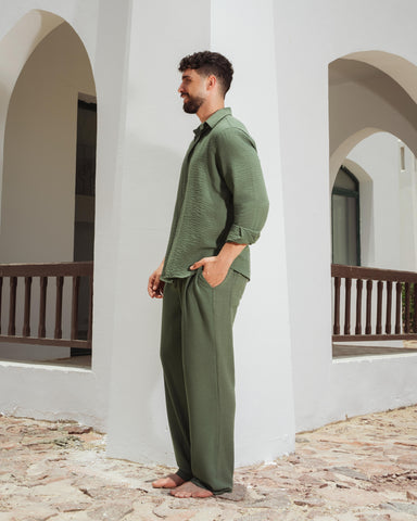 Yalın linen Sets – Zeytin Olive