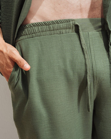 Yalın linen pants - Zeytin Olive