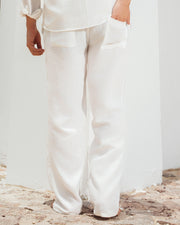 Yalın linen pants - white sea