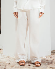 Yalın linen pants - white sea