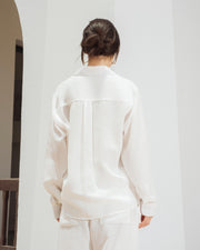 Yalın linen shirt- white sea