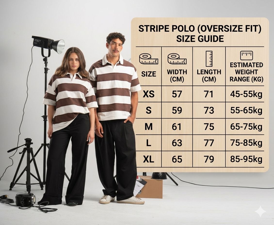 Striped Polo - Brown