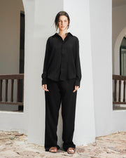 Yalın linen Sets – Midnight black