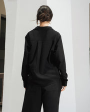Yalın linen shirt - Midnight black