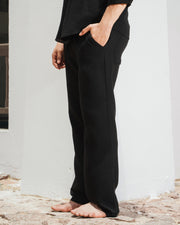 Yalın linen pants - Midnight black