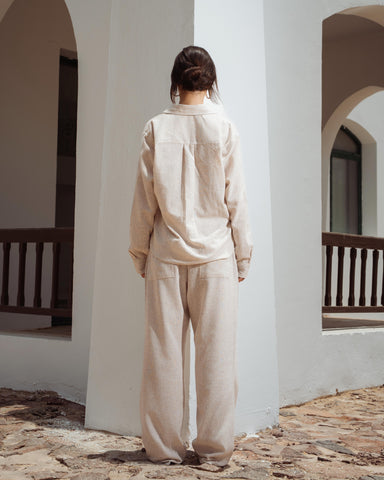 Yalın linen Sets – Sand Beige