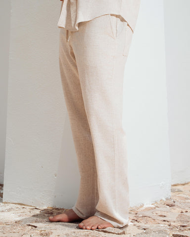 Yalın linen pants - Sand Beige