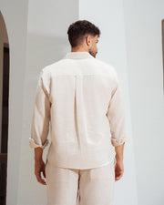 Yalın linen shirt- Sand Beige